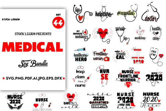 44 Medical Bundle: A Graphic Designer’s Take on Modern Medical Graphics