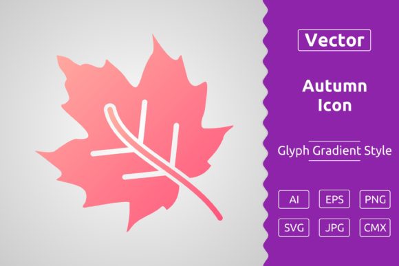 Autumn Gradient Icon for Graphics and Branding
