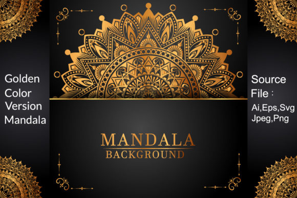 Golden Mandala Graphics for Luxury Branding