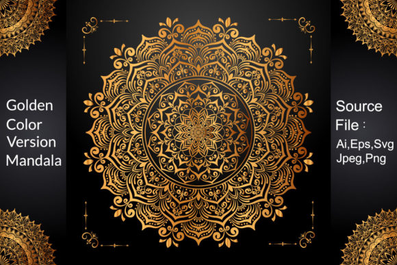 Luxury Mandala Gold Ornament Graphics