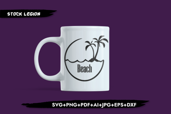 Palm Tree Beach Graphics for Crafts