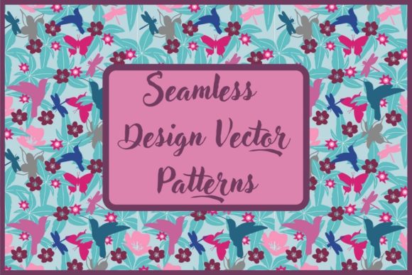 Seamless Pattern Glade of Flowers Graphics