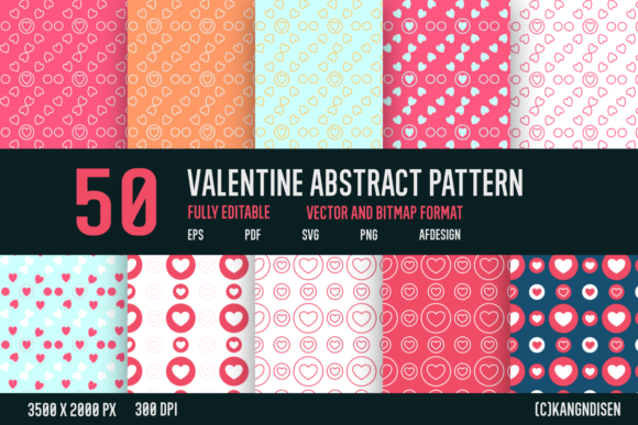 Valentine Abstract Pattern V-5 Graphics for Modern Editorial Design