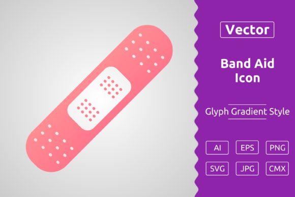 Vector Band Aid Gradient Icon for Modern Branding
