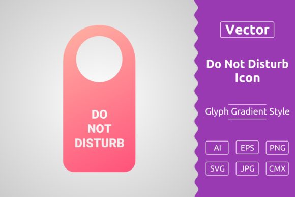 Vector Do Not Disturb Gradient Icon for Modern Design