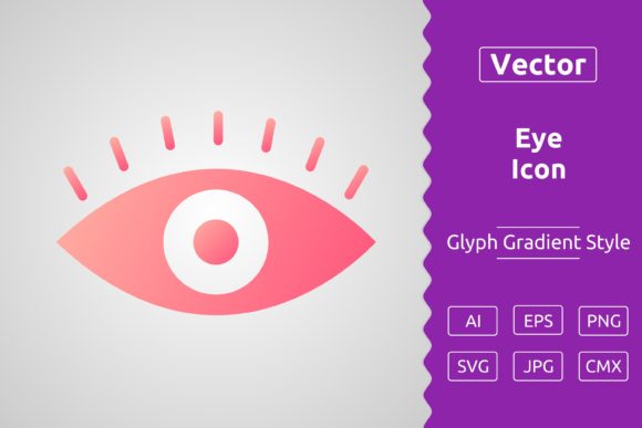 Vector Eye Gradient Icon: A Graphic Design Asset for Modern Branding