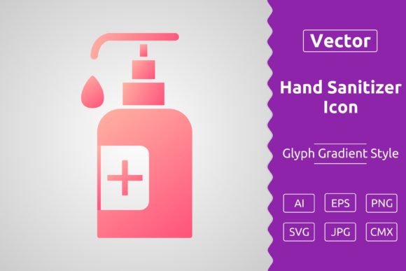 Vector Hand Sanitizer Gradient Icon Graphics