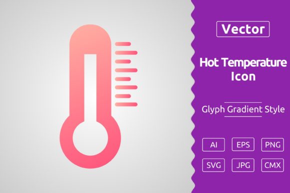 Vector Hot Temperature Gradient Icon Graphics