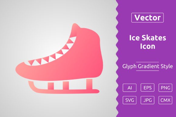 Vector Ice Skates Gradient Icon Graphics