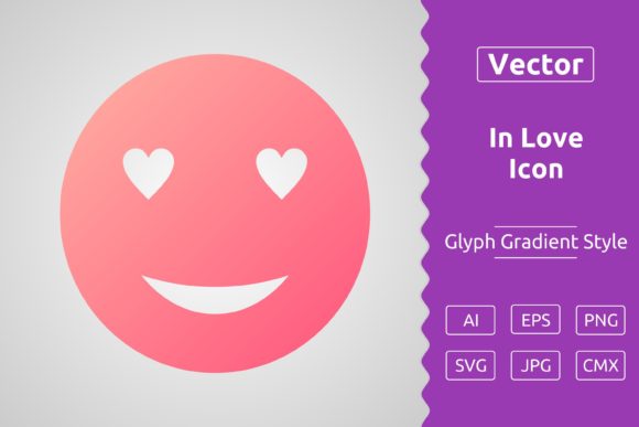 Vector in Love Gradient Icon for Crafters