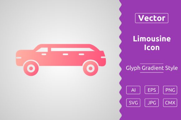 Vector Limousine Gradient Icon Graphics