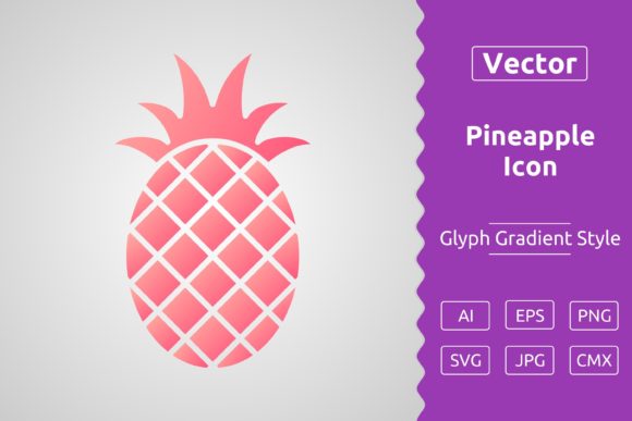 Vector Pineapple Gradient Icon