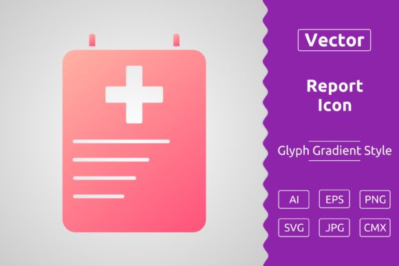 Vector Report Gradient Icon