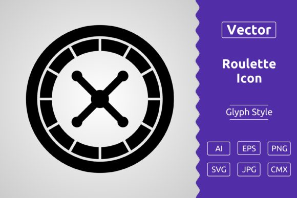 Vector Roulette Glyph Icon Graphics