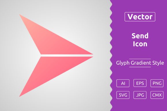 Vector Send Gradient Icon Graphics