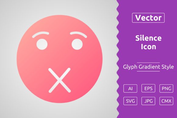 Vector Silence Gradient Icon Graphics
