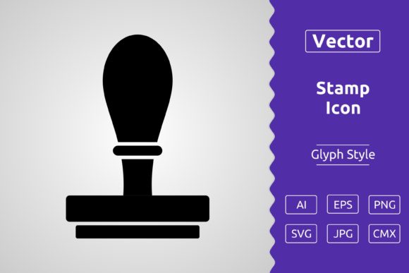 Vector Stamp Glyph Icon