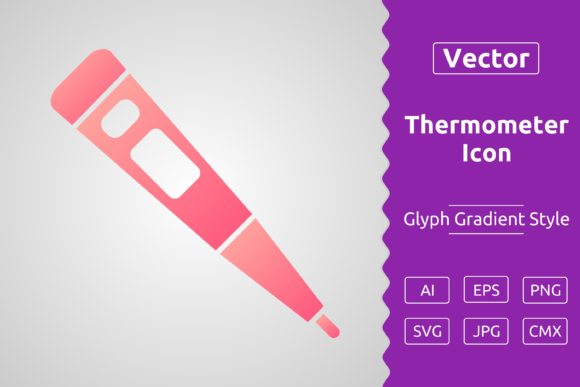 Vector Thermometer Gradient Icon Graphics
