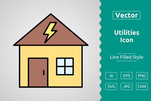 Vector Utilities Filled Outline Icon Enhances Editorial Design