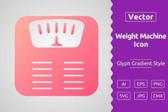 Vector Weighing Machine Gradient Icon Graphics