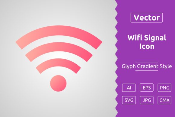 Vector Wifi Signal Gradient Icon for Modern Branding