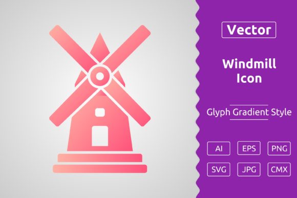 Vector Windmill Gradient Icon Graphics